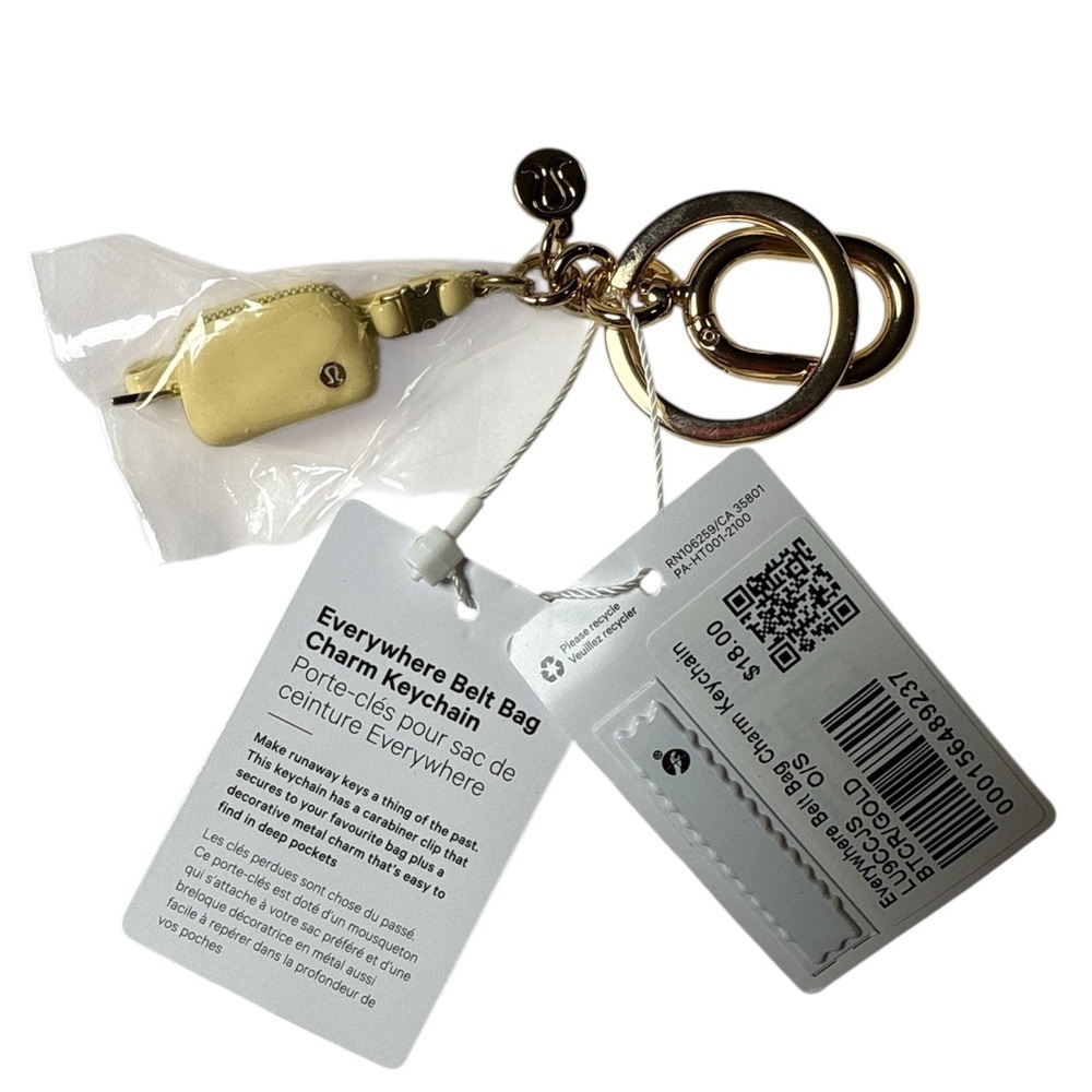 Lululemon Athletica Gold and Cream Key Holder - Picture 2 of 2
